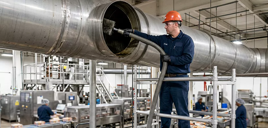 Food Processing Facility Duct Cleaning in McAllen